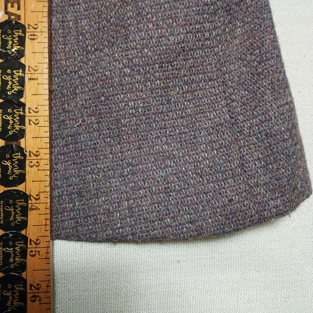 Oscar de la Renta Rayna Wool Tweed Suit Jacket Blazer Pencil Skirt Set Gray 7/8 - Picture 9 of 14